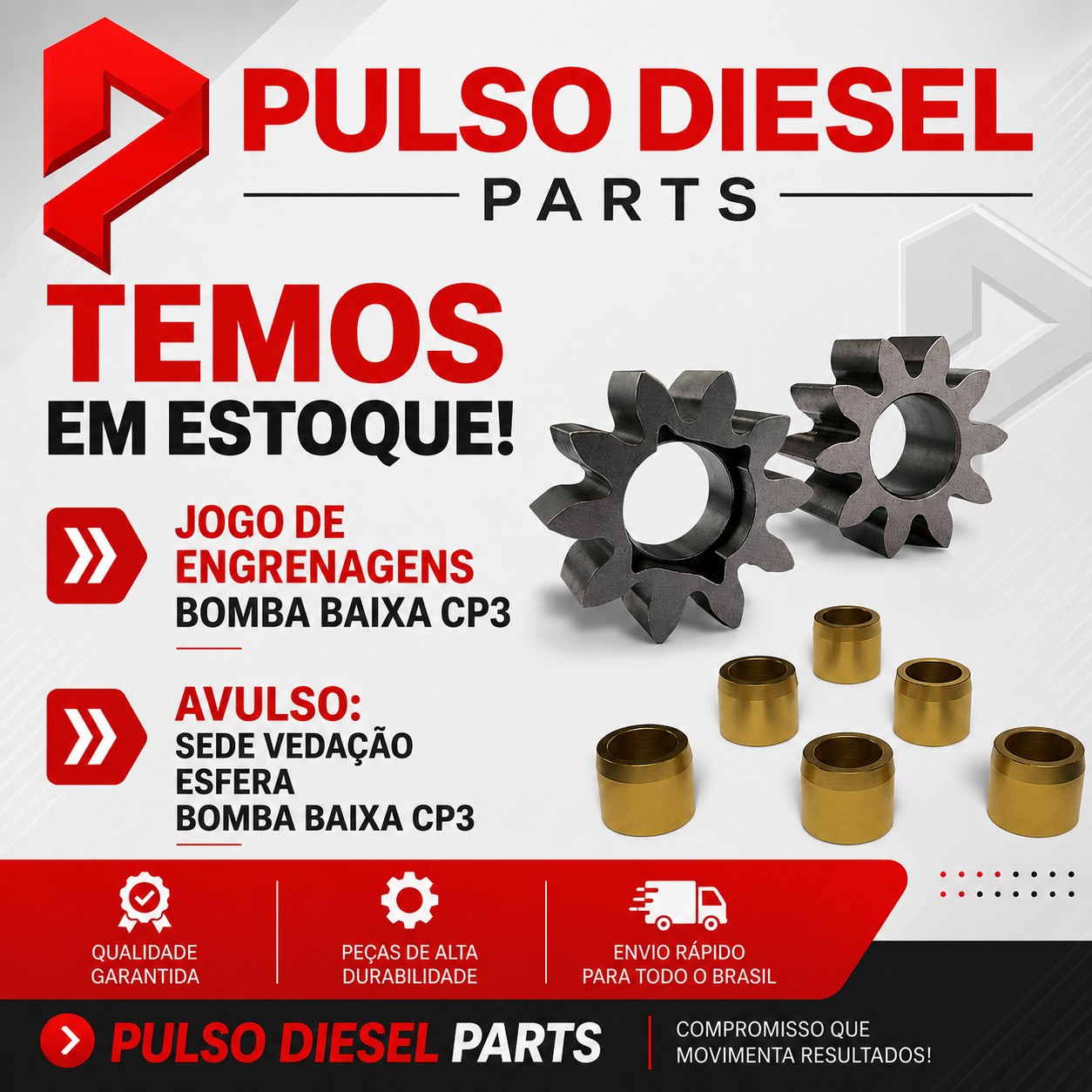 Engrenagens e componentes CP3
