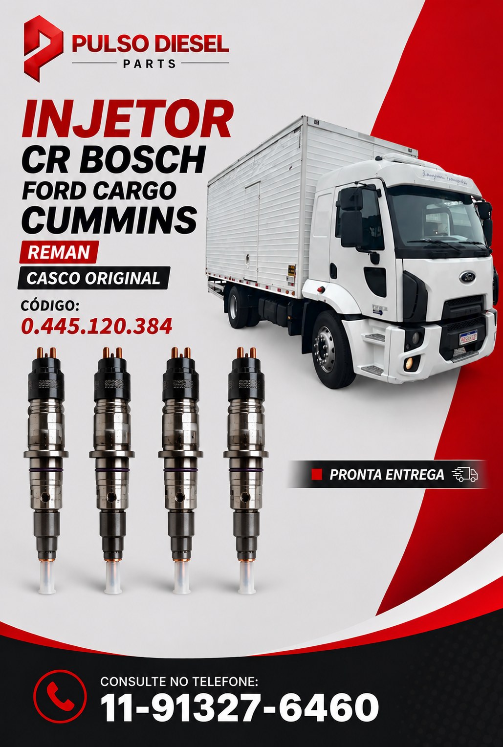 Injetor CR Bosch para Ford Cargo